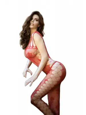 Omarı Vücut Çorabı Fantezi Kıyafet - Kırmızı