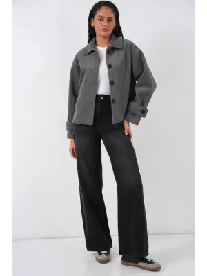 Kısa Kaşe Ceket 0724 - Antrasit