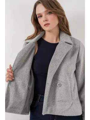 Kısa Kaşe Ceket 0725 - A.Gri