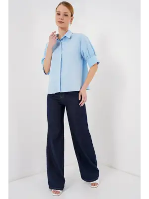 Kısa Kol Gömlek 20312 - Mavi