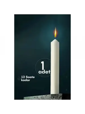 Klasik Mum1 Adet - Kokusuz Mum