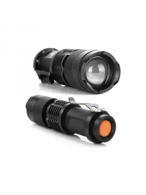 Km-87 Polis Tipi Zoomlu Şarjlı Metal Dağ Kamp Cep Feneri Cree Led 2300 Lumens