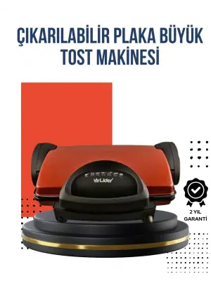 Kompakt Izgara Ve Tost Makinesi – Çıkarılabilir Plaka, Döküm Gövde