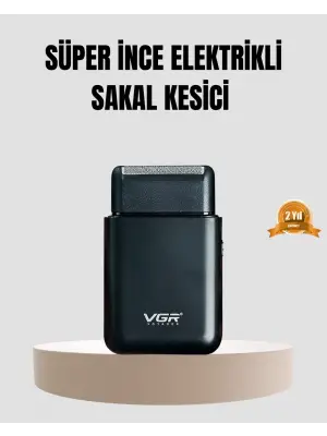 Kompakt Şarjlı Tıraş Makinesi Çift Yönlü Bıçaklı 45 Dakika Kullanım Süreli