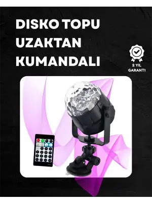 Kompakt Tasarımlı, Döner Renkli Led Disko Topu - Ev Ve Profesyonel Kullanım