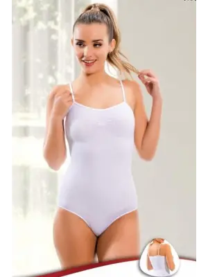 Omarı Beyaz Renkli Korseli Çıtçıtlı Atlet Korse