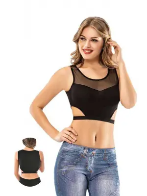 Çarpıcı Tül Modelli Dantelli Büstiyer