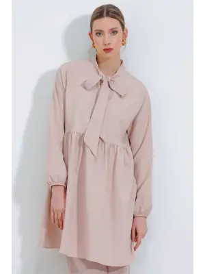 Krem Örme Pantolon Tunik Alt Üst Takım 6654