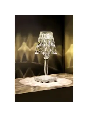 Kristal Abajur Led Kumandalı Ve Dokunmatik Masa Lambası