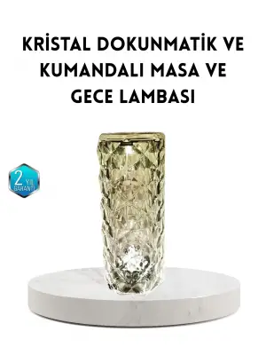 Kristal Rgb Led Masa Lambası – Renkli Kumandalı Işık, Dekoratif Ve Enerji Tasarruflu