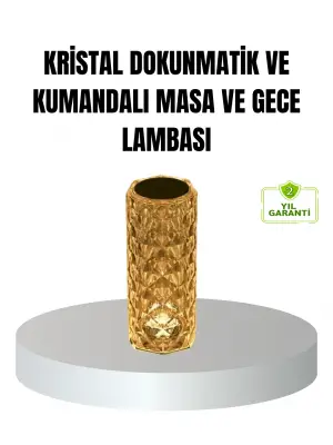 Kristal Rgb Led’li Kumandalı Masa Ve Gece Lambası – Renkli Işık Modlarıyla Şık Dekoratif Aydınlatma