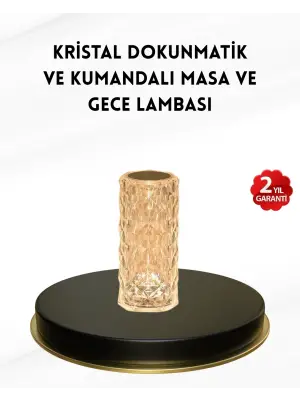 Kristal Tasarımlı Rgb Led Gece Lambası – Kumandalı, Renk Değiştiren Dekoratif Işık