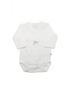 Gri Kruvaze Body Uzun Kol