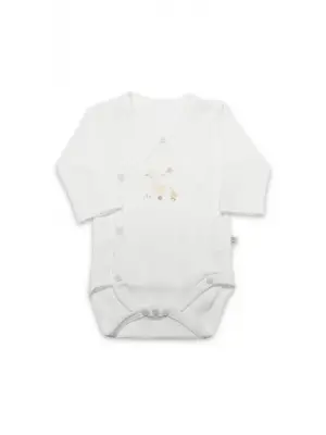 Kruvaze Uzun Kol Sarı Body Welcome Baby