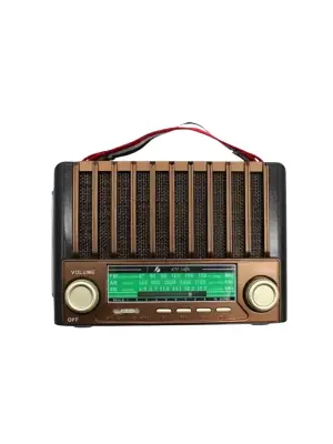Ktf-1428 Güneş Paneli Şarjlı Nostaljik Bluetooth Hoparlör – Fm/am/sw Radyo, Usb/sd Desteği, Taşınabilir Tasarım