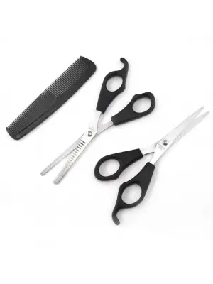 Kuaför Seti Saç Kesme Ve İnceltme Makası Tarak Hediye 3lü Set