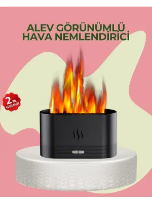 Kumandalı Alev Görünümlü Led Hava Nemlendirici Buhar Makinesi