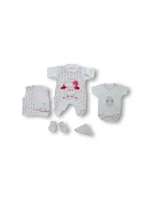 Zarif Nakışlı 5li Zıbın Takımı