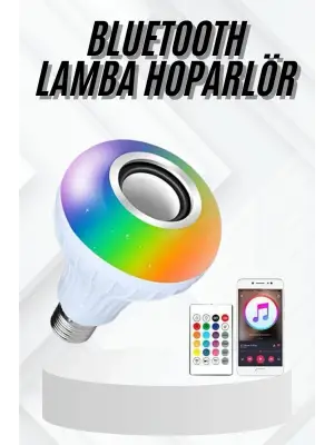 Lamba Hoparlör Ampül Görünümlü Renk Değiştirebilen Android Ve İos Uyumlu