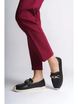 Modern Kalp Desenli Bayan Babet