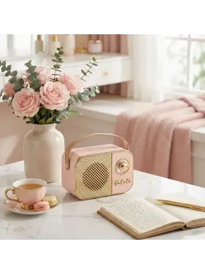 Led Aydınlatmalı Hoparlör Pembe