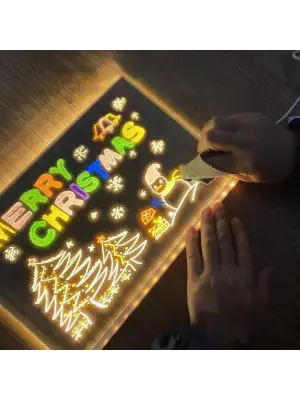 Led Aydınlatmalı Yazı Ve Çizim Tahtası - Büyük Boy 30x20 Cm