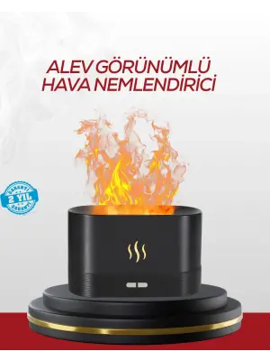 Led Işıklı Buhar Makinesi Alev Efektli Kumandalı Oda Nemlendirici