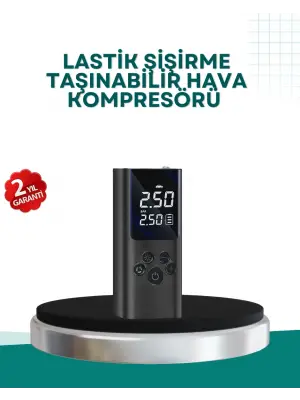 Led Işıklı Dijital Hava Pompası Araba Bisiklet Uyumlu