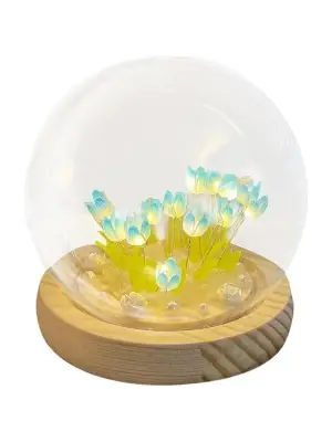 Led Işıklı Kendin Yap Lale Cam Küre