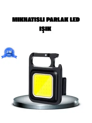 Led Mini Anahtarlık Fener – 1000 Lümen Güçlü Işık Ve Usb Type-c Şarjlı