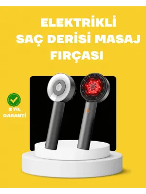 Led Teknolojili Elektrikli Saç Masaj Fırçası Mikro Akımlı
