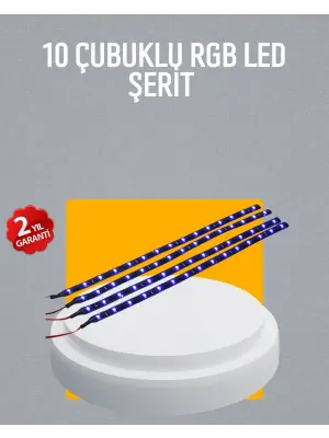 Led Yağmur Işığı Seti 10 Adet Meteor Çubuk Aydınlatma