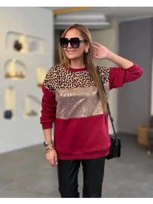 Omarı Desenli Kadın İnce Kumaş Bluz