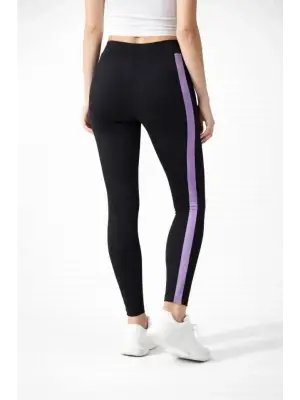 Siyah Likralı Tayt Kadın Giyim