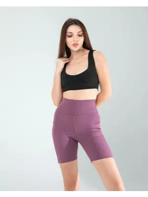 İddialı Fitilli Push Up Biker Tayt