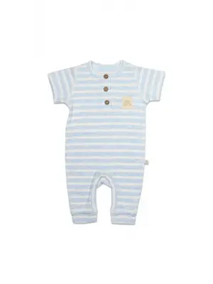 Line Colors Yarım Kol Patiksiz Tulum 15126 Mavi