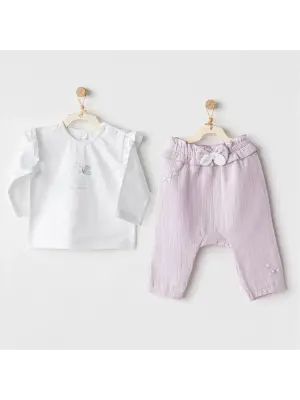 Magical Butterlfy 2li Bebe Takım Lila