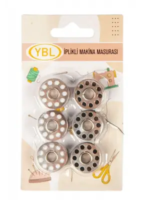 Omarı Siyah-Beyaz Makine İplikli Masura Seti