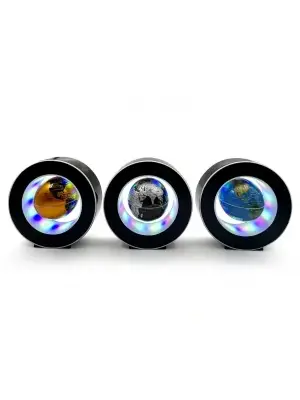 Manyetik Siyah Model Yuvarlak Ledli Dünya Küre