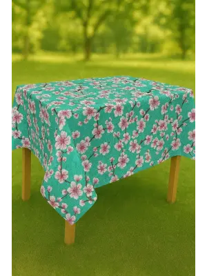 Masa Örtüsü & Piknik Örtsü -Raşel Kumaş 120 cm X 160 cm -Çiçek Desenli