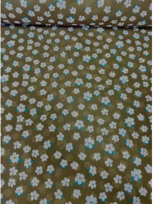 Masa Örtüsü & Piknik Örtsü -Raşel Kumaş 120 cm X 160 cm -Papatya Desenli