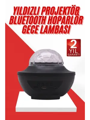 Masa Ve Gece Lambası Renkli Projektör Işıklı Disko Topu Bluetooth Hoparlör