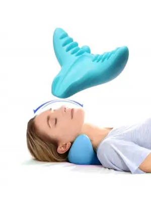 Omarı U Şekilli Masaj Destekli Boyun Yastığı - Ağrı Kesici Bellek Köpük