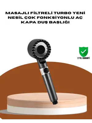 Masaj Fonksiyonlu Filtreli Duş Başlığı Dayanıklı Yapı