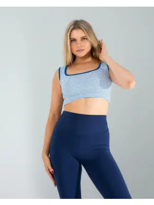 Göz Alıcı Çizgili Crop