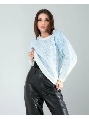 Göz Alıcı Kar Tanesi Triko Kazak