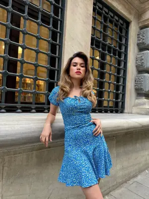 Omarı Şık Desenli Etekli Takım