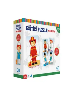 Omarı Eğitici Meslekler Puzzle Oyunu 36 Parça