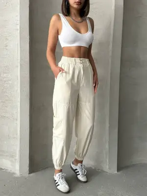 Omarı Esnek Fit Jogger Pantolon