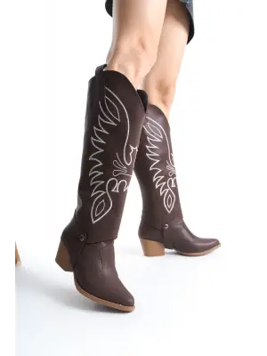 Omarı Cilt Tak Çıkar Topuklu Bot Ve Çizme